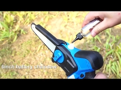 2 επανακαταλογηστέο αλυσιδοπρίονο ξυλουργικής μπαταριών ηλεκτρικό αλυσιδοπρίονο κλάδων δέντρων 6 ίντσας