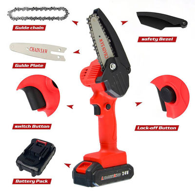 21V Powerful Motor Mini Electric Chainsaw 4 Inch Cordless Power