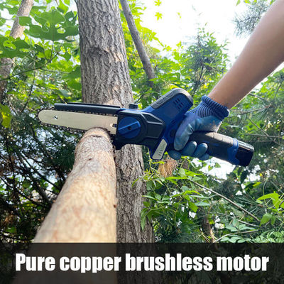 6 Inch Household Electric Mini Chainsaw Portable Hand Battery Power Cordless
