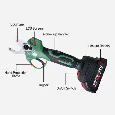 Professional 21v Battery Powered Garden Tree Pruner Electric Cordless Tree Cutter Pruning Shears