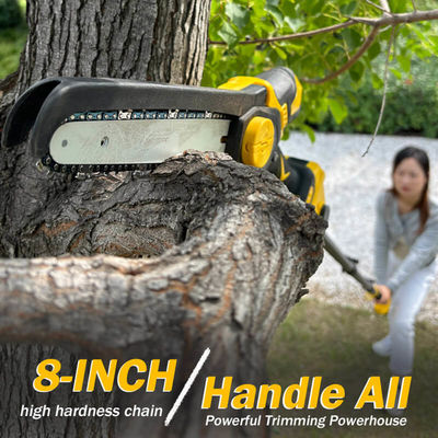 Mini 8 Inch Electric Cordless Chainsaw With Oil Pot 21v Battery Power Wood Cutting Electric Chain Saw