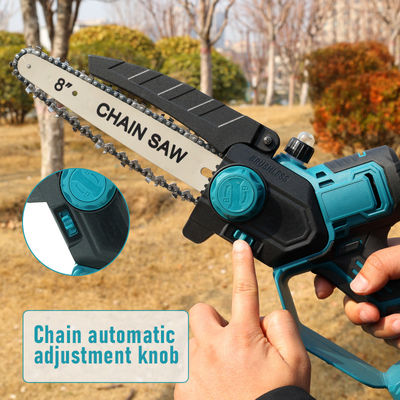 Battery 8-Inch Brushless Cordless Electric Chain Saw Handheld Rechargeable Woodworking Cutting Tool Industrial