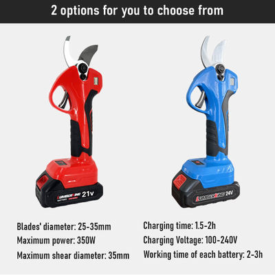 35mm Professional 16.8V Wood Prunner Scissors Vineyard Gardening Electric Pruning Shears Pole Lithium Trimmer