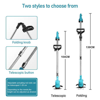 Portable Grass Trimmer Electric Brush Cutter Battery Powered Lightweight Garden Machine