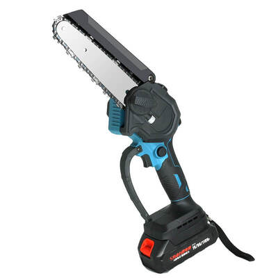 Portable 6 Inch Electric Mini Chainsaw Battery Powered With Oil Pump Lightweight Cordless For Cutting
