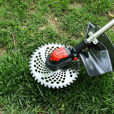 The 21V Brushless Cordless Brush Cutter with D-handle loop shaft enables one-hand steering - easier maneuvering around trees and corners.