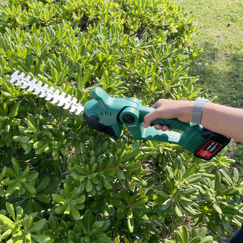 Double Blades Powerful Garden Electric Cordless Hedge Trimmer 21V Battery
